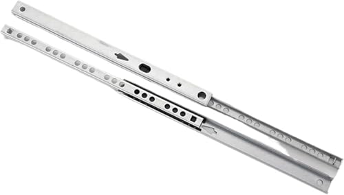 Ausziehbare Regalschienen, Schubladenschienen, Schubladenschienen, 1 Paar Schubladenführung aus Stahl mit Kugelführung, 17 mm breit, zwei Abschnitte, Schubladenführung, Möbelbeschläge, Schubladenrepar von SHFOHGKJ
