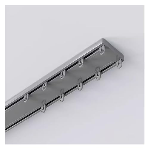 3,3-26ft Vorhang verbundene Doppelschienen Deckenmontage, Hochleistungs-Trennwand-Raumteiler-Vorhangschienensystem, Aluminium-Fensterstangenverbindung for Wohnmobil-Wohnzimmer-Krankenhaus-Schlafzimmer von SHGUOMSC
