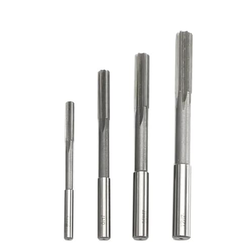 SHGUOMSC 3-12 mm Hochgeschwindigkeits-Maschinenreibahlen-Set H7 Zylinderschaft-Fräs-Spannreibahle for Metall, Stahl, Aluminium(4Pcs 6-8-10-12mm) von SHGUOMSC
