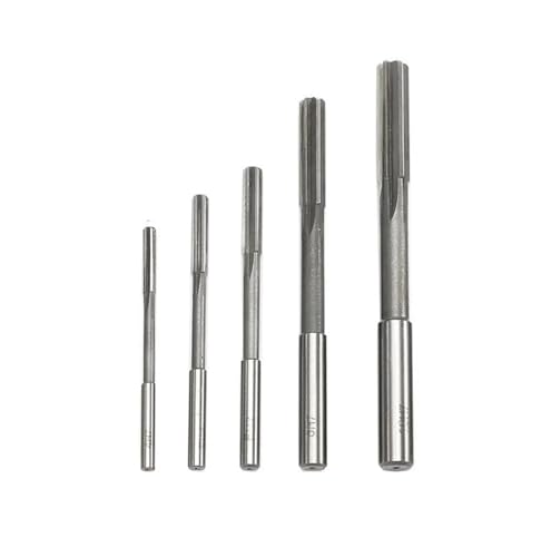 SHGUOMSC 3-12 mm Hochgeschwindigkeits-Maschinenreibahlen-Set H7 Zylinderschaft-Fräs-Spannreibahle for Metall, Stahl, Aluminium(5Pcs 4-5-6-8-10mm) von SHGUOMSC