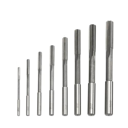 SHGUOMSC 3-12 mm Hochgeschwindigkeits-Maschinenreibahlen-Set H7 Zylinderschaft-Fräs-Spannreibahle for Metall, Stahl, Aluminium(8Pcs 3-10mm) von SHGUOMSC