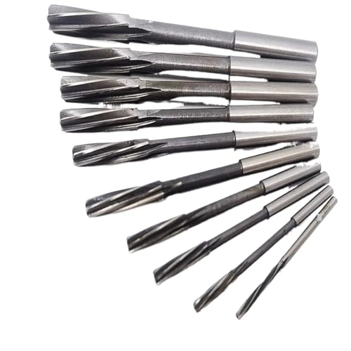 SHGUOMSC Hochgeschwindigkeitsstahl H8, gerader Schaft, Spiralnut-Maschinenreibahle, 3–20 mm, for präzisen Schneiden der Bohrfutter-Locherweiterung von Werkzeugmaschinen(12pcs 3-14mm H8) von SHGUOMSC
