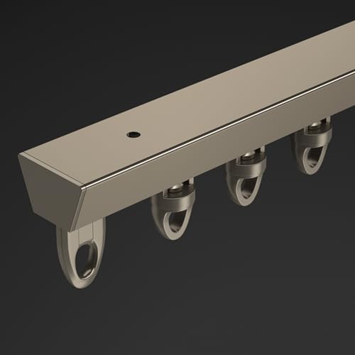 SHGUOMSC Vorhangschiene, Hochleistungs-Vorhangschiene, Deckenmontageschiene for Vorhänge, Elegante Schiebevorhangschiene, Duschvorhangstangensystem, Raumteiler(Champagne,2.7m (8.9ft)) von SHGUOMSC