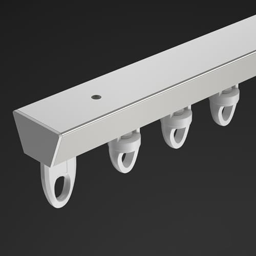 SHGUOMSC Vorhangschiene, Hochleistungs-Vorhangschiene, Deckenmontageschiene for Vorhänge, Elegante Schiebevorhangschiene, Duschvorhangstangensystem, Raumteiler(White,4.3m (14.1ft)) von SHGUOMSC