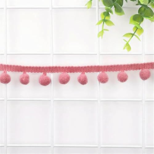 1–15 Yards Pom-Pom-Spitzenbesatz, Breite 21 mm, mit 11 mm Pompom-Ball-Fransenband zum Nähen von gestricktem Stoff, handgefertigtes Bastelzubehör, 11 mm Pom Pom 29 Pi Hong, 1 1–15 Yards Pom-Pom-Spitzenbesatz, Breite 21 mm, mit 11 mm Pompom-Ball-Fransenband zum Nähen von gestricktem Stoff, handgefertigtes Bastelzubehör, 11 mm Pom Pom 29 Pi Hong, 1 von SHHEG