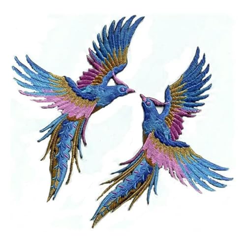1 Paar Stickerei Patch Schwalbe Kolibri Flamingo Stickerei Aufkleber Reparatur-Blau Phoenix 1 Paar Stickerei Patch Schwalbe Kolibri Flamingo Stickerei Aufkleber Reparatur-Blau Phoenix von SHHEG