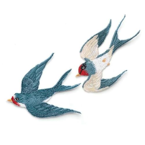 1 Paar Stickerei Patch Schwalbe Kolibri Flamingo Stickerei Aufkleber Reparatur-Blaue Schwalbe 1 Paar Stickerei Patch Schwalbe Kolibri Flamingo Stickerei Aufkleber Reparatur-Blaue Schwalbe von SHHEG