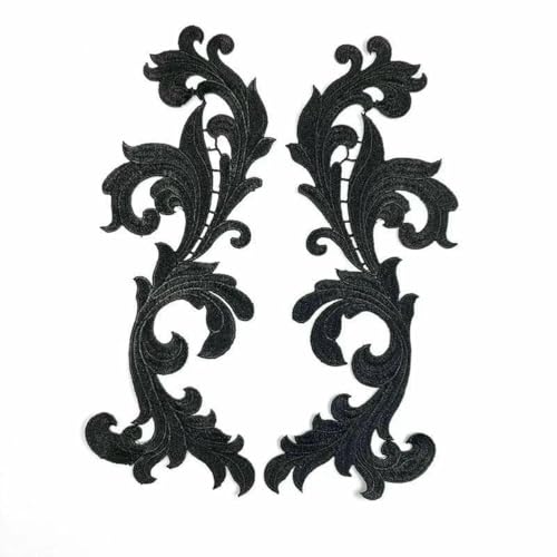 1 Paar schwarze bestickte Patches für Kleidung, Spitze, Applikation, Ballettkostüme, Kleider, Nähen, Basteln DA89 DA019-DA106-1 1 Paar schwarze bestickte Patches für Kleidung, Spitze, Applikation, Ballettkostüme, Kleider, Nähen, Basteln DA89 DA019-DA106-1 von SHHEG