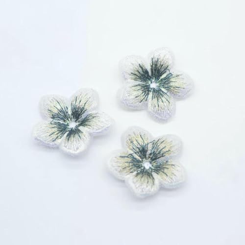 10 Stück 40 mm Mesh-Blumen-Applikation für DIY-Kleidung, Hüte, Schuhe, Basteln, Nähzubehör, Patches, Kopfbedeckungen, Haarspangen, Dekorationszubehör, Weiß 10 Stück 40 mm Mesh-Blumen-Applikation für DIY-Kleidung, Hüte, Schuhe, Basteln, Nähzubehör, Patches, Kopfbedeckungen, Haarspangen, Dekorationszubehör, Weiß von SHHEG