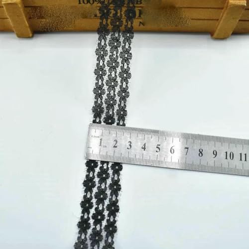 10 Yards/Los schwarzes Spitzenband, Kleidung, Kleid, Schmuck, bestickte Spitzenbesatzbänder, Stoff, Nähen, DIY-Dekoration, Applikation, 100-3, Breite 26 mm, 10 Yards 10 Yards/Los schwarzes Spitzenband, Kleidung, Kleid, Schmuck, bestickte Spitzenbesatzbänder, Stoff, Nähen, DIY-Dekoration, Applikation, 100-3, Breite 26 mm, 10 Yards von SHHEG