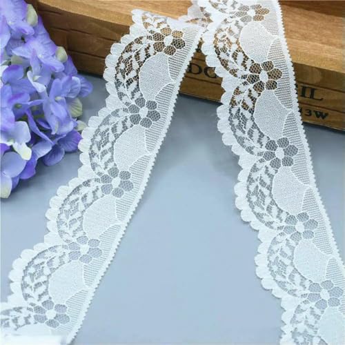 10 Yards schönes milchweißes Spitzenband Europäischer Stoff Spitze Nähen Stickerei Kleid Zubehör-weiß_f 10 Yards schönes milchweißes Spitzenband Europäischer Stoff Spitze Nähen Stickerei Kleid Zubehör-weiß_f von SHHEG