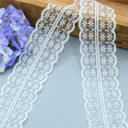 10 Yards schönes milchweißes Spitzenband Europäischer Stoff Spitze Nähen Stickerei Kleid Zubehör-weiß_h 10 Yards schönes milchweißes Spitzenband Europäischer Stoff Spitze Nähen Stickerei Kleid Zubehör-weiß_h von SHHEG