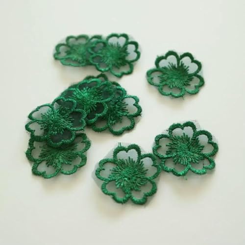 10 teil/los 3 cm blume stickerei patches für kleidung DIY gestickte applikationen für brautkleider dekoration-grün 10 teil/los 3 cm blume stickerei patches für kleidung DIY gestickte applikationen für brautkleider dekoration-grün von SHHEG