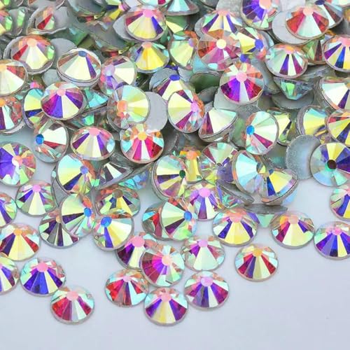 100 Gross SS6-SS16 SS20 SS30 Rosarote Glas-Strass-Applikationen, lose flache Rückseite, Nagel-Kristallsteine für Kleidung, 02 Crystal AB-ss20, 100 g, 14400 Stück 100 Gross SS6-SS16 SS20 SS30 Rosarote Glas-Strass-Applikationen, lose flache Rückseite, Nagel-Kristallsteine für Kleidung, 02 Crystal AB-ss20, 100 g, 14400 Stück von SHHEG
