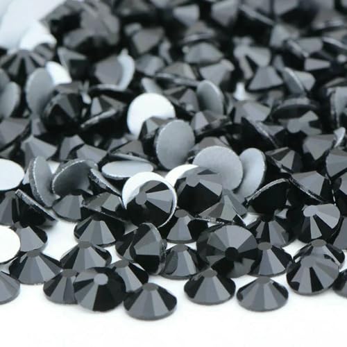 100 Gross SS6-SS16 SS20 SS30 Rosarote Glas-Strass-Applikationen, lose flache Rückseite, Nagel-Kristallsteine für Kleidung, 03 Schwarz, SS16, 100 g, 14400 Stück 100 Gross SS6-SS16 SS20 SS30 Rosarote Glas-Strass-Applikationen, lose flache Rückseite, Nagel-Kristallsteine für Kleidung, 03 Schwarz, SS16, 100 g, 14400 Stück von SHHEG