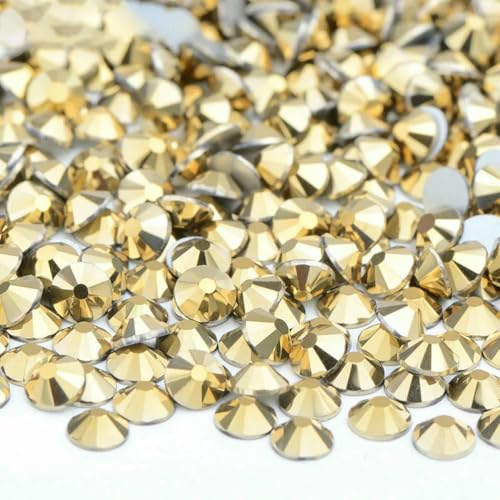 100 Gross SS6-SS16 SS20 SS30 Rosarote Glas-Strass-Applikationen, lose flache Rückseite, Nagel-Kristallsteine für Kleidung, 06 Gold, SS16, 100 g, 14400 Stück 100 Gross SS6-SS16 SS20 SS30 Rosarote Glas-Strass-Applikationen, lose flache Rückseite, Nagel-Kristallsteine für Kleidung, 06 Gold, SS16, 100 g, 14400 Stück von SHHEG