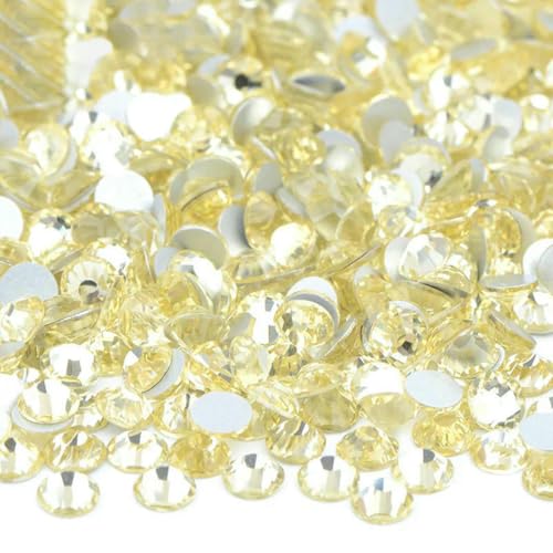 100 Gross SS6-SS16 SS20 SS30 Rosarote Glas-Strass-Applikationen, lose flache Rückseite, Nagel-Kristallsteine für Kleidung, 07 Jonquil-ss30, 20 g, 2880 Stück 100 Gross SS6-SS16 SS20 SS30 Rosarote Glas-Strass-Applikationen, lose flache Rückseite, Nagel-Kristallsteine für Kleidung, 07 Jonquil-ss30, 20 g, 2880 Stück von SHHEG