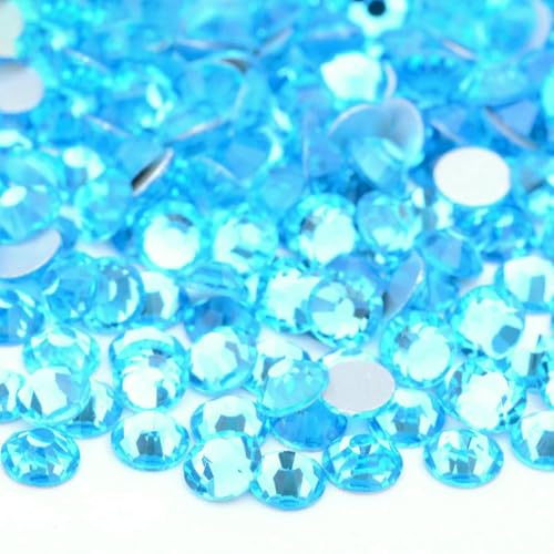 100 Gross SS6-SS16 SS20 SS30 Rosarote Glas-Strass-Applikationen, lose flache Rückseite, Nagel-Kristallsteine für Kleidung, 15 Aquamarin, SS30, 20 g, 2880 Stück 100 Gross SS6-SS16 SS20 SS30 Rosarote Glas-Strass-Applikationen, lose flache Rückseite, Nagel-Kristallsteine für Kleidung, 15 Aquamarin, SS30, 20 g, 2880 Stück von SHHEG