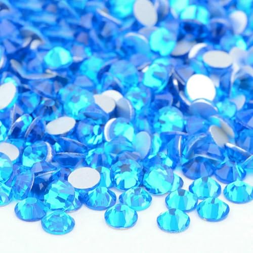 100 Gross SS6-SS16 SS20 SS30 Rosarote Glas-Strass-Applikationen, lose flache Rückseite, Nagel-Kristallsteine für Kleidung, 16 Capriblau, SS16, 100 g, 14400 Stück 100 Gross SS6-SS16 SS20 SS30 Rosarote Glas-Strass-Applikationen, lose flache Rückseite, Nagel-Kristallsteine für Kleidung, 16 Capriblau, SS16, 100 g, 14400 Stück von SHHEG