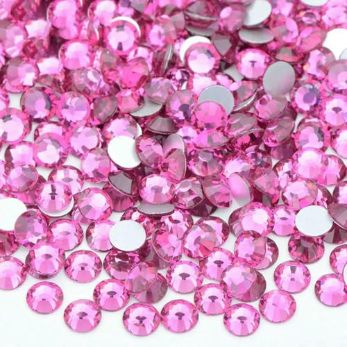 100 Gross SS6-SS16 SS20 SS30 Rosarote Glas-Strass-Applikationen, lose flache Rückseite, Nagel-Kristallsteine für Kleidung, 33 Fuchsia, SS12, 100 g, 14400 Stück 100 Gross SS6-SS16 SS20 SS30 Rosarote Glas-Strass-Applikationen, lose flache Rückseite, Nagel-Kristallsteine für Kleidung, 33 Fuchsia, SS12, 100 g, 14400 Stück von SHHEG