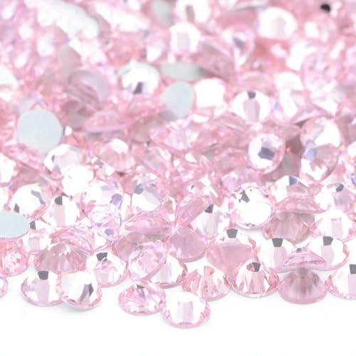 100 Gross SS6-SS16 SS20 SS30 Rosarote Glas-Strass-Applikationen, lose flache Rückseite, Nagel-Kristallsteine für Kleidung, 34 Lt.Rose-ss10, 100 g, 14400 Stück 100 Gross SS6-SS16 SS20 SS30 Rosarote Glas-Strass-Applikationen, lose flache Rückseite, Nagel-Kristallsteine für Kleidung, 34 Lt.Rose-ss10, 100 g, 14400 Stück von SHHEG