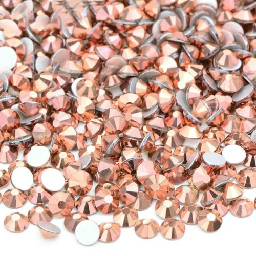 100 Gross SS6-SS16 SS20 SS30 Rosarote Glas-Strass-Applikationen, lose flache Rückseite, Nagel-Kristallsteine für Kleidung, 44 Roségold, SS30, 20 g, 2880 Stück 100 Gross SS6-SS16 SS20 SS30 Rosarote Glas-Strass-Applikationen, lose flache Rückseite, Nagel-Kristallsteine für Kleidung, 44 Roségold, SS30, 20 g, 2880 Stück von SHHEG
