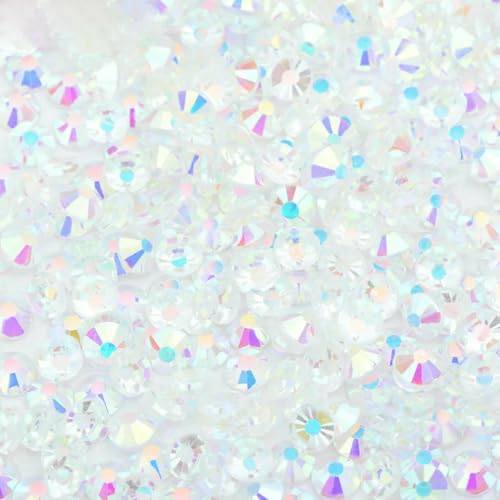 100 Gross SS6-SS16 SS20 SS30 Rosarote Glas-Strass-Applikationen, lose flache Rückseite, Nagel-Kristallsteine für Kleidung, 48 Transparent AB-ss20, 100 g, 14400 Stück 100 Gross SS6-SS16 SS20 SS30 Rosarote Glas-Strass-Applikationen, lose flache Rückseite, Nagel-Kristallsteine für Kleidung, 48 Transparent AB-ss20, 100 g, 14400 Stück von SHHEG