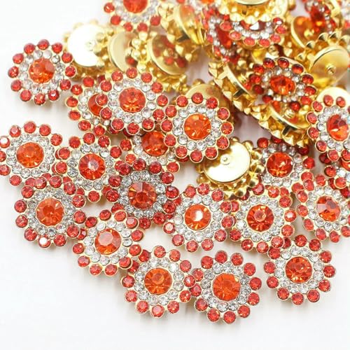 14,0 mm Blumen-Krallen-Strasssteine, goldfarben, flache Rückseite, glänzende Kristalle, Glasperlen, Besatz zum Aufnähen von Strasssteinen für Kleidung, Dekorationssteine, Edelsteine, Hyazinthe, 30 14,0 mm Blumen-Krallen-Strasssteine, goldfarben, flache Rückseite, glänzende Kristalle, Glasperlen, Besatz zum Aufnähen von Strasssteinen für Kleidung, Dekorationssteine, Edelsteine, Hyazinthe, 30 von SHHEG