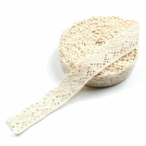 2/5/10 Yards Bekleidungs-Nähstoff, elfenbeinfarben, cremefarben, Baumwollbesätze, gehäkelte Spitze, Applikationsband, handgefertigte Accessoires, DIY-Hüte, Tischdecke, 5, Breite 18 mm, 2 Me 2/5/10 Yards Bekleidungs-Nähstoff, elfenbeinfarben, cremefarben, Baumwollbesätze, gehäkelte Spitze, Applikationsband, handgefertigte Accessoires, DIY-Hüte, Tischdecke, 5, Breite 18 mm, 2 Me von SHHEG