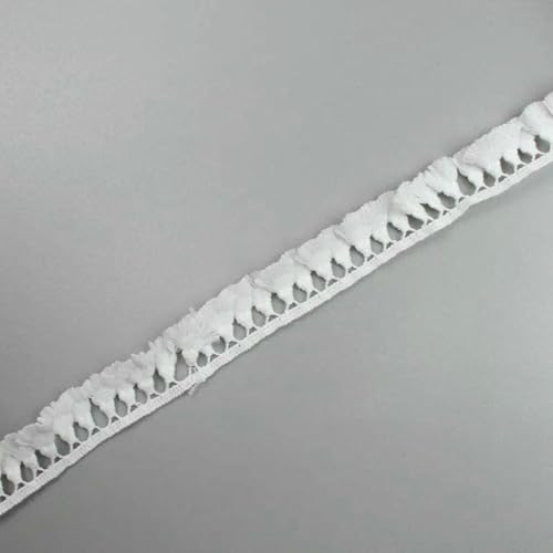 2 Yards/Lot Lösliches weißes handgemachtes Spitzenband bestickt Schleife Quaste Spitzenbesatz für Kleidung Kleid Vorhang Sofa Tischdekoration-11 von SHHEG