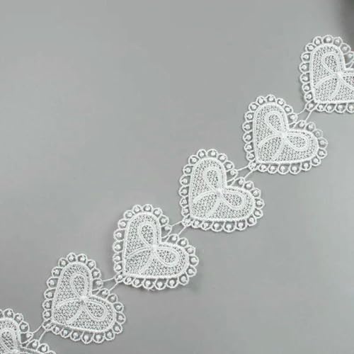 2 Yards/Lot Lösliches weißes handgemachtes Spitzenband bestickt Schleife Quaste Spitzenbesatz für Kleidung Kleid Vorhang Sofa Tischdekoration-5 von SHHEG