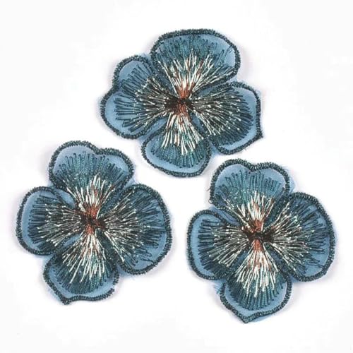 20 Teile/los Blumenspitze Patches Für Hut Kleidung Stickerei Mesh Applikationen Für Handgemachte Nähzubehör Hochzeitsdekor 57x47mm-3 von SHHEG