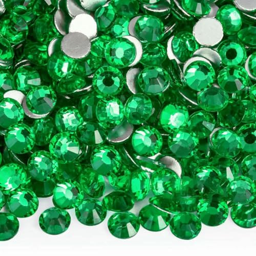 2028 grüne Farbe, nicht Hotfix-Strasssteine, Glitzer, flache Rückseite, Strass-Kristalle zum Aufkleben für Nagelkunst, Nagel-Charms, B0035-Peridot-SS20 – 1440 von SHHEG