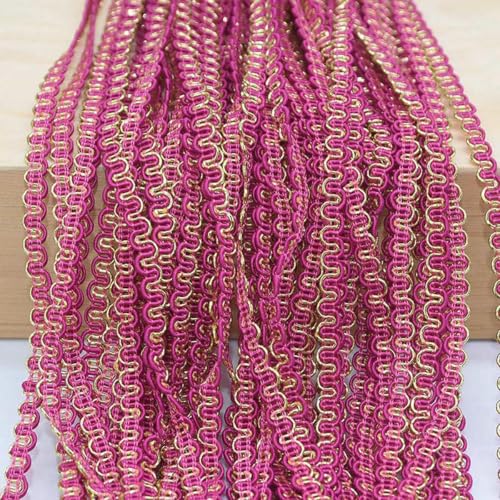 24,0 m S-förmiges Spitzenbesatzband, Gold-Silber-Pailletten, Polyester-Nylon, geflochtener Spitzenbesatz, DIY-Bekleidung, Nähzubehör für Zuhause, B06 Rosérotgold, Sonstiges von SHHEG