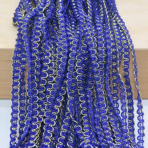 24,0 m S-förmiges Spitzenbesatzband, Gold-Silber-Pailletten, geflochtenes Polyester-Nylon-Spitzenbesatz, DIY-Bekleidung, Nähzubehör für Zuhause, B13 Königsblau, Sonstiges von SHHEG