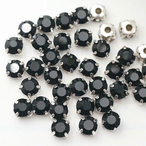 3,0–8 mm, zum Aufnähen, Strasssteine und Kristalle, zum Nähen von Stoffen, Handarbeiten, Strasssteine, Glasperlen, Schwarz, 8 mm, 50 Stück 3,0–8 mm, zum Aufnähen, Strasssteine und Kristalle, zum Nähen von Stoffen, Handarbeiten, Strasssteine, Glasperlen, Schwarz, 8 mm, 50 Stück von SHHEG