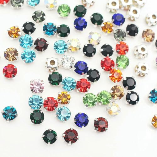 3,0–8 mm große, aufnähbare Strasssteine und Kristalle zum Nähen von Stoff, Handarbeiten, Strasssteine, Glasperlen, gemischte Farben, 3,0 mm, 100 Stück 3,0–8 mm große, aufnähbare Strasssteine und Kristalle zum Nähen von Stoff, Handarbeiten, Strasssteine, Glasperlen, gemischte Farben, 3,0 mm, 100 Stück von SHHEG