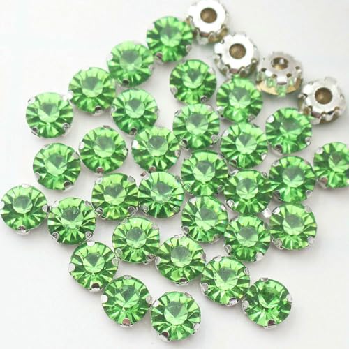 3,0–8 mm große, aufnähbare Strasssteine und Kristalle zum Nähen von Stoffen, Handarbeiten, Strasssteine, Glasperlen, Peridot, 7 mm, 100 Stück 3,0–8 mm große, aufnähbare Strasssteine und Kristalle zum Nähen von Stoffen, Handarbeiten, Strasssteine, Glasperlen, Peridot, 7 mm, 100 Stück von SHHEG