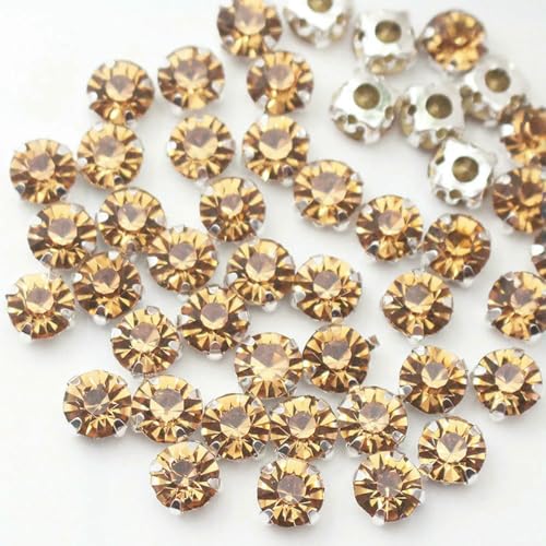 3,0–8 mm große, aufnähbare Strasssteine und Kristalle zum Nähen von Stoffen, Handarbeiten, Strasssteine, Glasperlen, heller Topas, 5 mm, 100 Stück 3,0–8 mm große, aufnähbare Strasssteine und Kristalle zum Nähen von Stoffen, Handarbeiten, Strasssteine, Glasperlen, heller Topas, 5 mm, 100 Stück von SHHEG