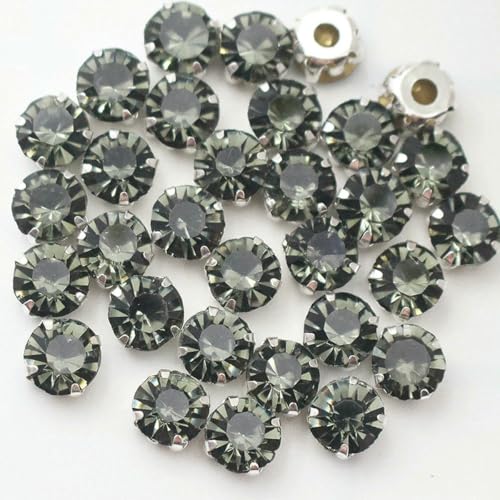 3,0–8 mm große, aufnähbare Strasssteine und Kristalle zum Nähen von Stoffen, Handarbeiten, Strasssteine, Glasperlen – transparent schwarz – 6 mm, 100 Stück 3,0–8 mm große, aufnähbare Strasssteine und Kristalle zum Nähen von Stoffen, Handarbeiten, Strasssteine, Glasperlen – transparent schwarz – 6 mm, 100 Stück von SHHEG