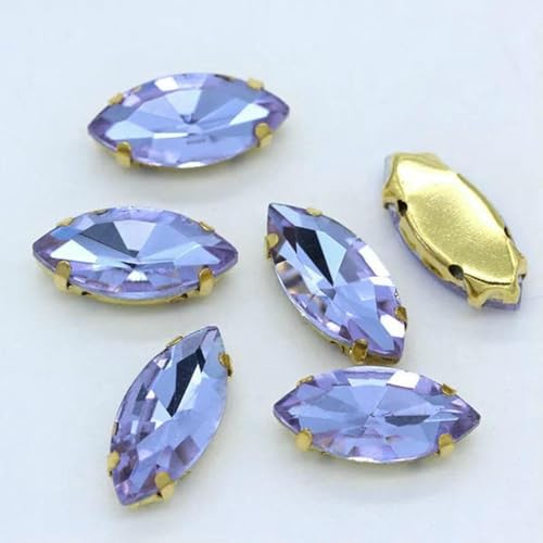 4–32 mm, 24 Farben, zum Aufnähen, Pferdeauge, Navette-Strass, goldene Krallen, Marquise-Formen für Handarbeiten, Schmuck, Hochzeitskleider, Taschenbesätze, Hellviolett, 5 x 10 mm, 30 Stück 4–32 mm, 24 Farben, zum Aufnähen, Pferdeauge, Navette-Strass, goldene Krallen, Marquise-Formen für Handarbeiten, Schmuck, Hochzeitskleider, Taschenbesätze, Hellviolett, 5 x 10 mm, 30 Stück von SHHEG