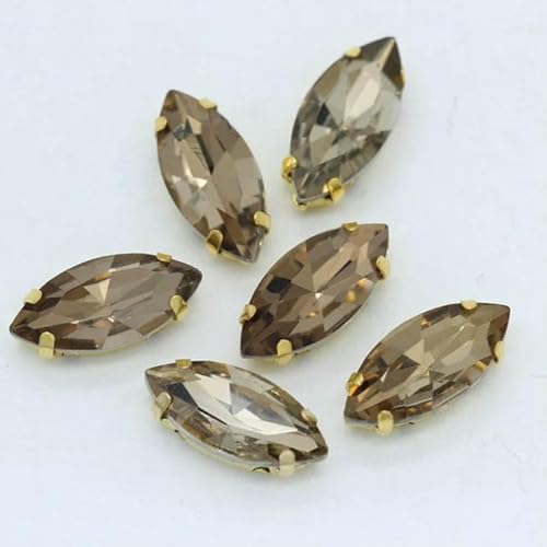 4–32 mm, 24 Farben, zum Aufnähen, Pferdeauge, Navette-Strass, goldene Krallen, Marquise-Formen für Handarbeiten, Schmuck, Hochzeitskleider, Taschenbesätze, Kaffeebraun, 5 x 10 mm, 30 Stück 4–32 mm, 24 Farben, zum Aufnähen, Pferdeauge, Navette-Strass, goldene Krallen, Marquise-Formen für Handarbeiten, Schmuck, Hochzeitskleider, Taschenbesätze, Kaffeebraun, 5 x 10 mm, 30 Stück von SHHEG