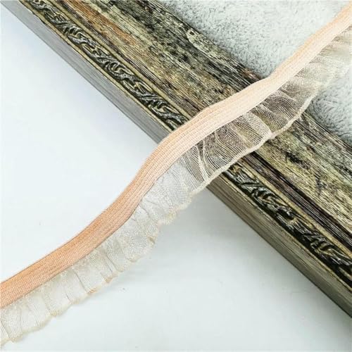 5 Yards, 16 mm, Organza-Spitzenbesatz mit Rüschen, elastisches Spandexband, Tüllband, Stirnband, Tutu-Kleid, DIY, Nähen, Basteln, Kleidungszubehör, Hellrosa, 5 Yards 5 Yards, 16 mm, Organza-Spitzenbesatz mit Rüschen, elastisches Spandexband, Tüllband, Stirnband, Tutu-Kleid, DIY, Nähen, Basteln, Kleidungszubehör, Hellrosa, 5 Yards von SHHEG