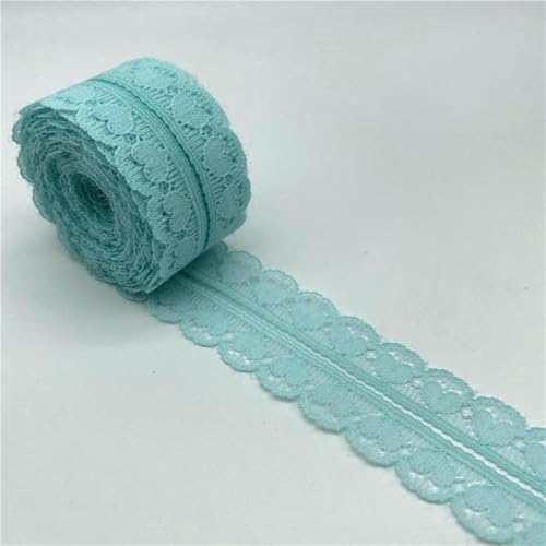 5 Yards 30 mm Spitzenband, herzförmig, bilateral, Kunsthandwerk, bestickter Netzspitzenbesatz, Nähstoff, Band, Rockzubehör, 17 von SHHEG
