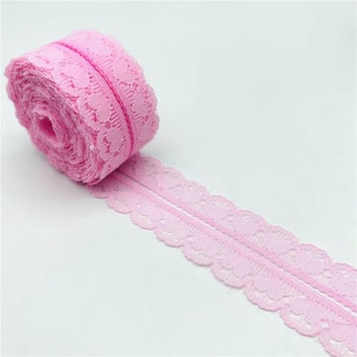 5 Yards 30 mm Spitzenband, herzförmig, bilateral, Kunsthandwerk, bestickter Netzspitzenbesatz, Nähstoff, Band, Rockzubehör-04 von SHHEG