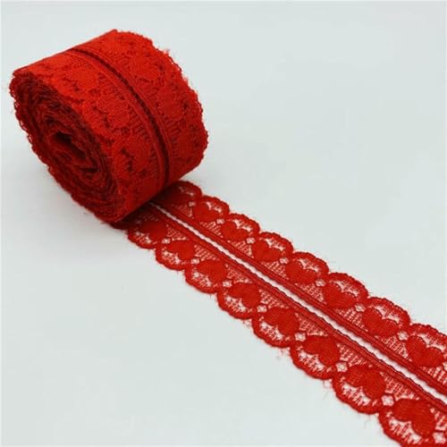 5 Yards 30 mm Spitzenband, herzförmig, bilateral, Kunsthandwerk, bestickter Netzspitzenbesatz, Nähstoff, Band, Rockzubehör-08 von SHHEG