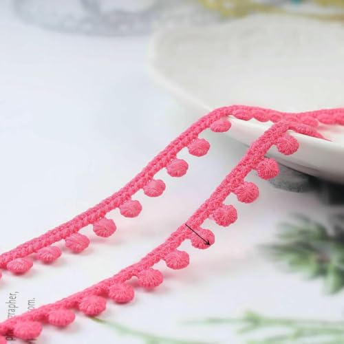 5 x 10 Yards/Lot, 13,0 mm, weiß, beige, schwarz, Baumwollspitzenbesatz, DIY-Bekleidung, Nähstoff, Material, Pompom-Ball, Fransenband, Zubehör, Rose, 9–13,0 mm, 10 Stück 5 x 10 Yards/Lot, 13,0 mm, weiß, beige, schwarz, Baumwollspitzenbesatz, DIY-Bekleidung, Nähstoff, Material, Pompom-Ball, Fransenband, Zubehör, Rose, 9–13,0 mm, 10 Stück von SHHEG