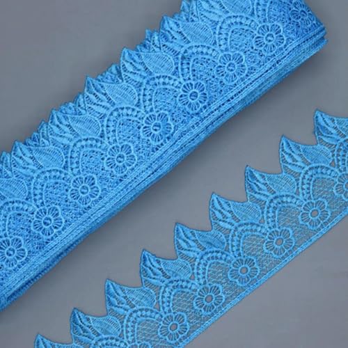 7 cm breites, wunderschönes Häkel-Stickerei-Spitzenband, DIY-Stickerei, Bettrock, Kleid, Vorhangspitze, blau, 9,1 m 7 cm breites, wunderschönes Häkel-Stickerei-Spitzenband, DIY-Stickerei, Bettrock, Kleid, Vorhangspitze, blau, 9,1 m von SHHEG