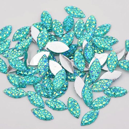 7 x 15 mm, 100 Stück, silberfarbene Flatback-Harz-Strasssteine, Großpackung, Pferdeauge-Kristallsteine, nicht Hotfix-Strass-Applikationen, Aquamarin AB 7 x 15 mm, 100 Stück, silberfarbene Flatback-Harz-Strasssteine, Großpackung, Pferdeauge-Kristallsteine, nicht Hotfix-Strass-Applikationen, Aquamarin AB von SHHEG