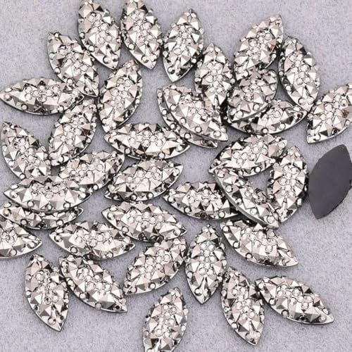 7 x 15 mm, 100 Stück, silberfarbene Flatback-Harz-Strasssteine, Großpackung, Pferdeauge-Kristallsteine, nicht Hotfix-Strass-Applikationen, Hämatit 7 x 15 mm, 100 Stück, silberfarbene Flatback-Harz-Strasssteine, Großpackung, Pferdeauge-Kristallsteine, nicht Hotfix-Strass-Applikationen, Hämatit von SHHEG